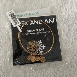 Alex & Ani snowflake adjustable bangle bracelet